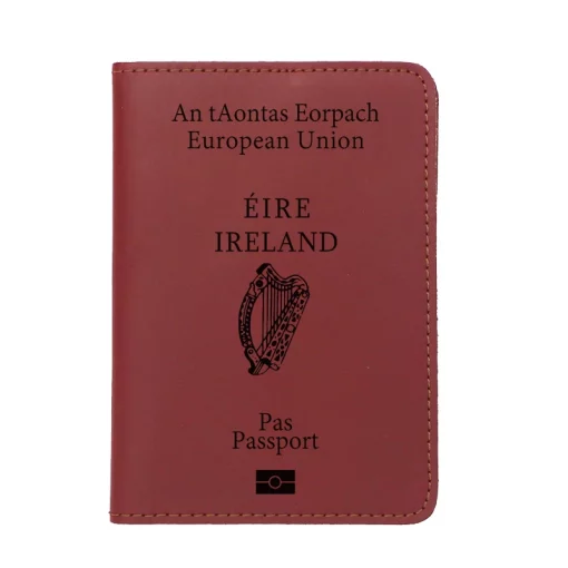 Handmade Irish Passport Cover – Éire Ireland Leather Travel Wallet - Image 3