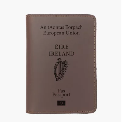 Handmade Irish Passport Cover – Éire Ireland Leather Travel Wallet Handmade Irish Passport Cover – Éire Ireland Leather Travel Wallet