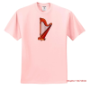 Pink Harp Design Graphic T-shirt