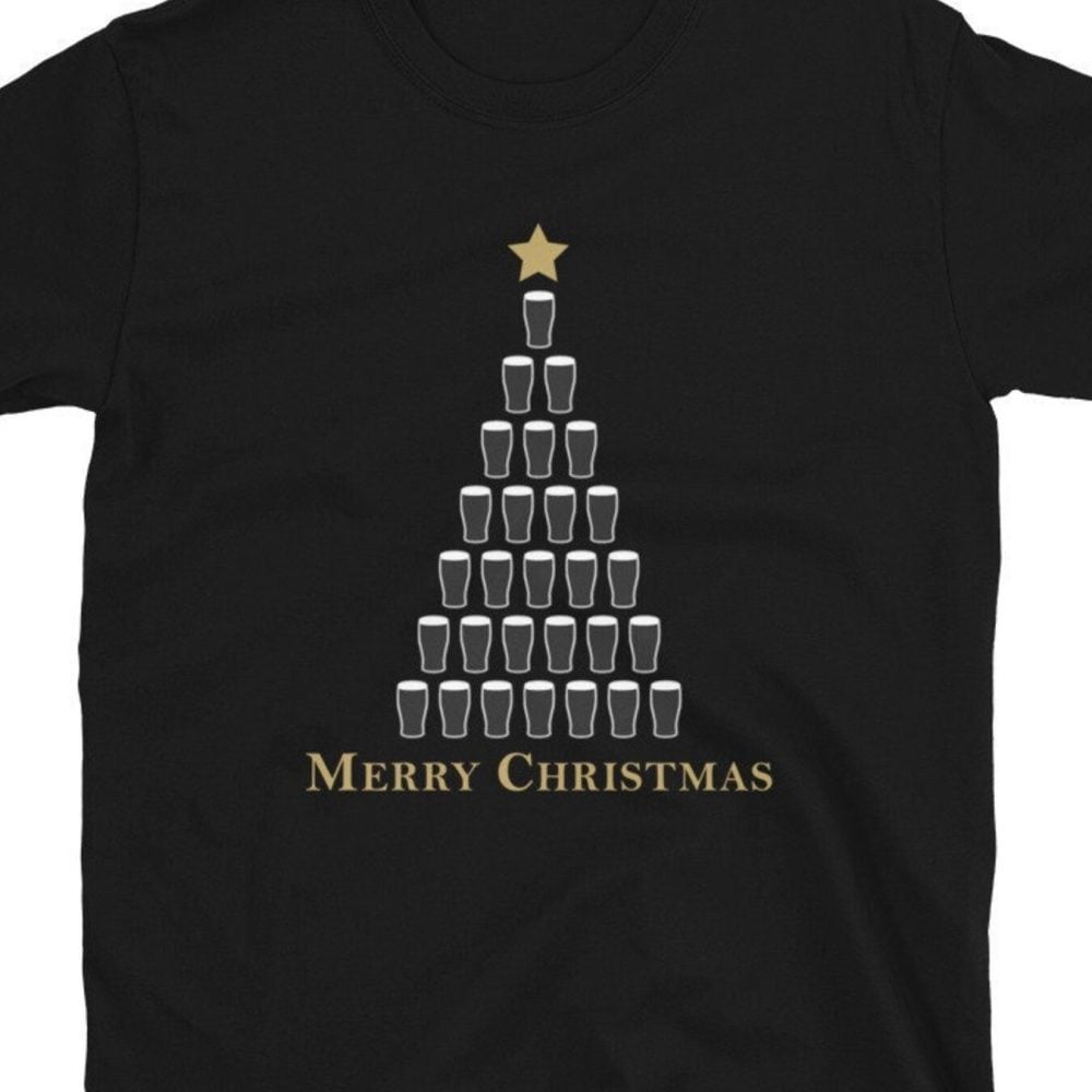Merry Christmas Pint Tree T-Shirt – Irish Beer Lover Tee