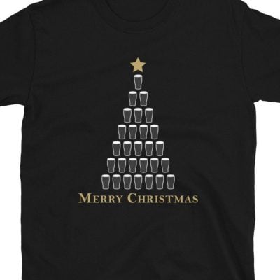 Merry Christmas Pint Tree T-Shirt – Irish Beer Lover Tee