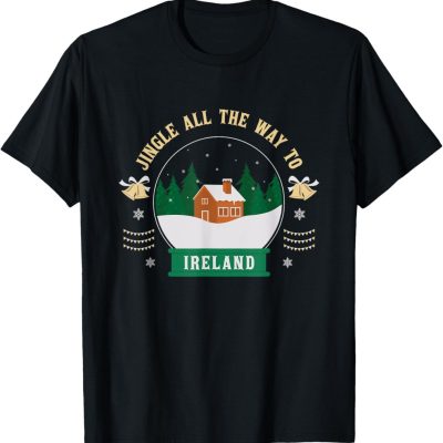 Ireland Christmas T-Shirt – Jingle Snow Globe Holiday Tee