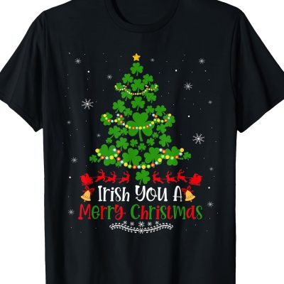 Irish You a Merry Xmas Tee – Clover Tree Christmas T-Shirt