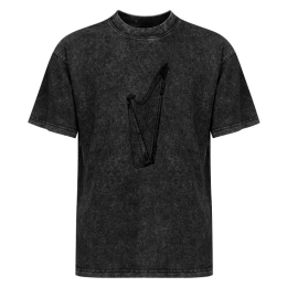 Black Irish Harp T-shirt – Subtle Celtic Style