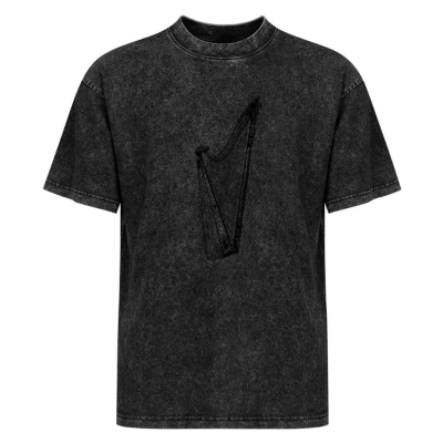 Black Irish Harp T-shirt – Subtle Celtic Style