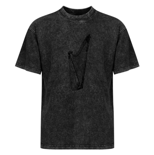 Black Irish Harp T-shirt – Subtle Celtic Style