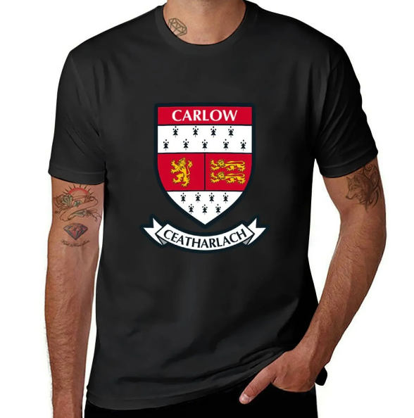 Carlow Gaa Crest T-shirt – Showcase Your County Carlow Pride