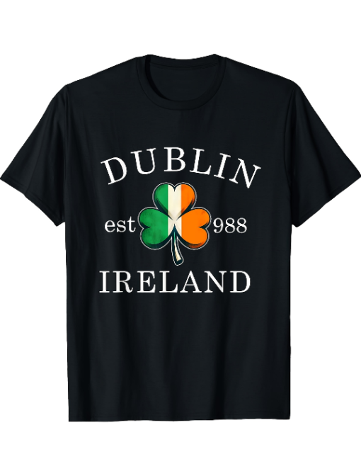 Dublin Ireland Shamrock T-shirt