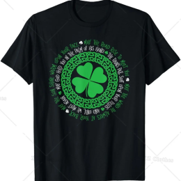 Irish Blessing Clover Design T-shirt