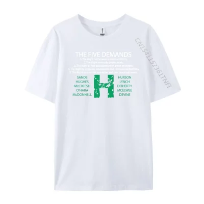 Bobby Sands Hunger Strike 5 Demands T-shirt Bobby Sands Hunger Strike 5 Demands T-shirt