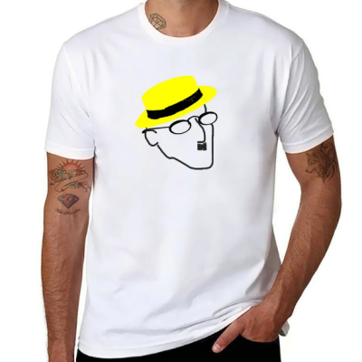 Yellow Hat and Glasses Sketch T-shirt - Classic Style for Breaking Bad Fans