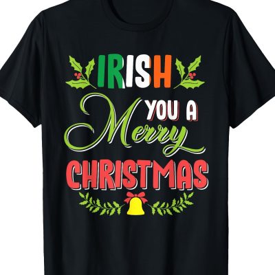 Festive Irish Christmas T-Shirt – Irish You a Merry Tee