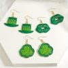Style -3, Enamel Shamrock Drop Earrings for Women
