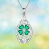 Celtic Knot Oval Pendant Necklace