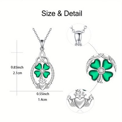 Celtic Knot Oval Pendant Necklace