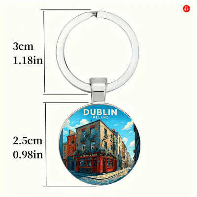 Dublin Irish Retro Keychain