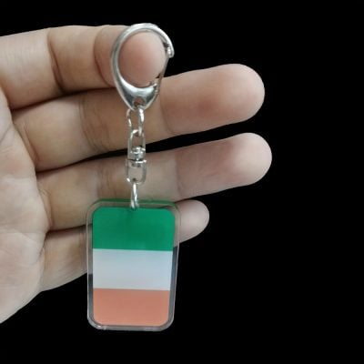 2D Flat 1pc Irish Flag Keychain