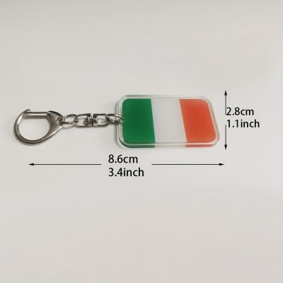 2D Flat 1pc Irish Flag Keychain