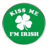 Kiss Me I'm Irish Brooch Pin Badge