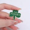 THE POGUES Shamrock Metal Medallion Pin