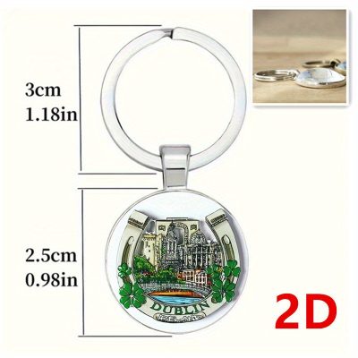 Vintage Dublin Ireland Keychain