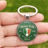 3pcs Irish Pub Shield Ring Keychain