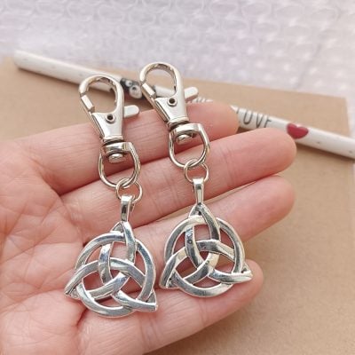 2 Piece Elegant Celtic Knot Keychain Charm