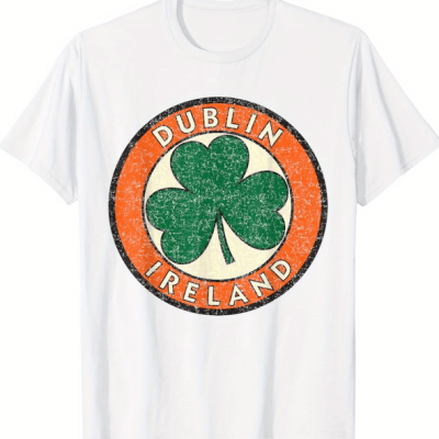 Men's St. Patrick's Day Shamrock Circle Sign T-shirt