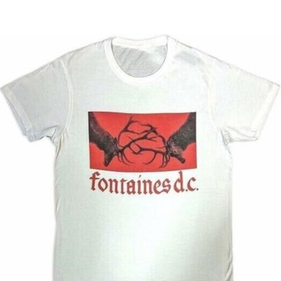 Rock Off Fontaines D.C. Gothic Band Logo T-Shirt Rock Off Fontaines D.C. Gothic Band Logo T-Shirt