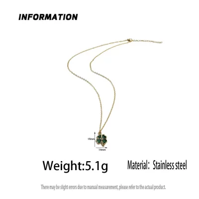 New Lucky Four-Leaf Clover Pendant Necklace