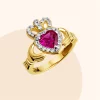 Claddagh Ring Gold Sterling Silver 925