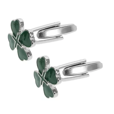 2pcs Irish Shamrock Cufflinks