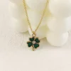 New Lucky Four-Leaf Clover Pendant Necklace