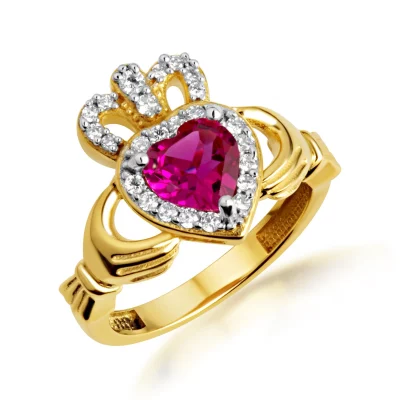 Claddagh Ring Gold Sterling Silver 925