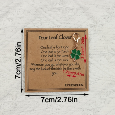 3pcs, Stylish Four-Leaf Clover Keychain