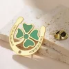 Show your Irish pride with the Dawapara Irish Good Luck Horseshoe & Green Clover Brooch Pin. Featuring classic Irish symbols like the lucky horseshoe, shamrock, and Celtic Trinity Knot, this elegant pin is a timeless accessory that carries deep cultural meaning. Perfect for celebrating St. Patrick’s Day, gifting to someone special, or adding a touch of Celtic charm to your outfit, it’s a versatile piece of Irish jewelry that stands out. Crafted from durable stainless steel with a polished finish, this brooch pin offers both beauty and long-lasting quality. Its lightweight design makes it easy to wear on jackets, scarves, hats, or bags, ensuring you can showcase your heritage in style. Whether you’re honoring Irish tradition or simply embracing the spirit of good fortune, this brooch pin from hubirish.com is the perfect way to celebrate your connection to Ireland.