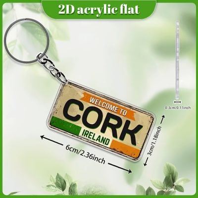 2pcs Vintage Ireland Keychains