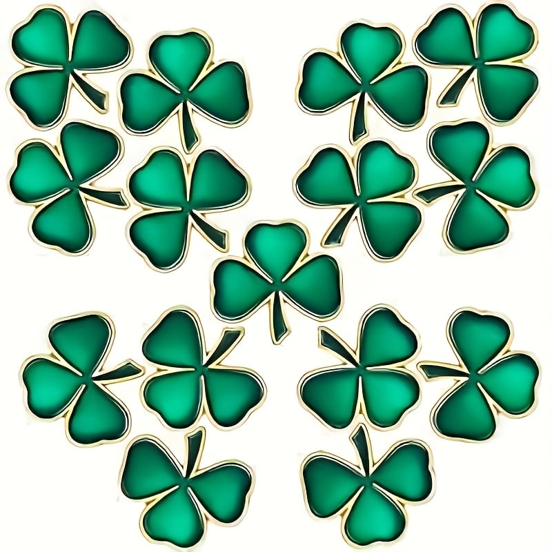 Stylish Lucky Green Shamrock Brooch Stylish Lucky Green Shamrock Brooch