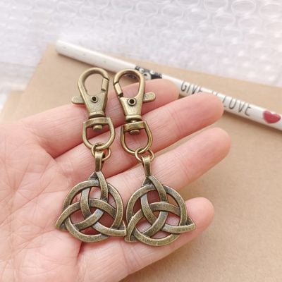 2 Piece Elegant Celtic Knot Keychain Charm