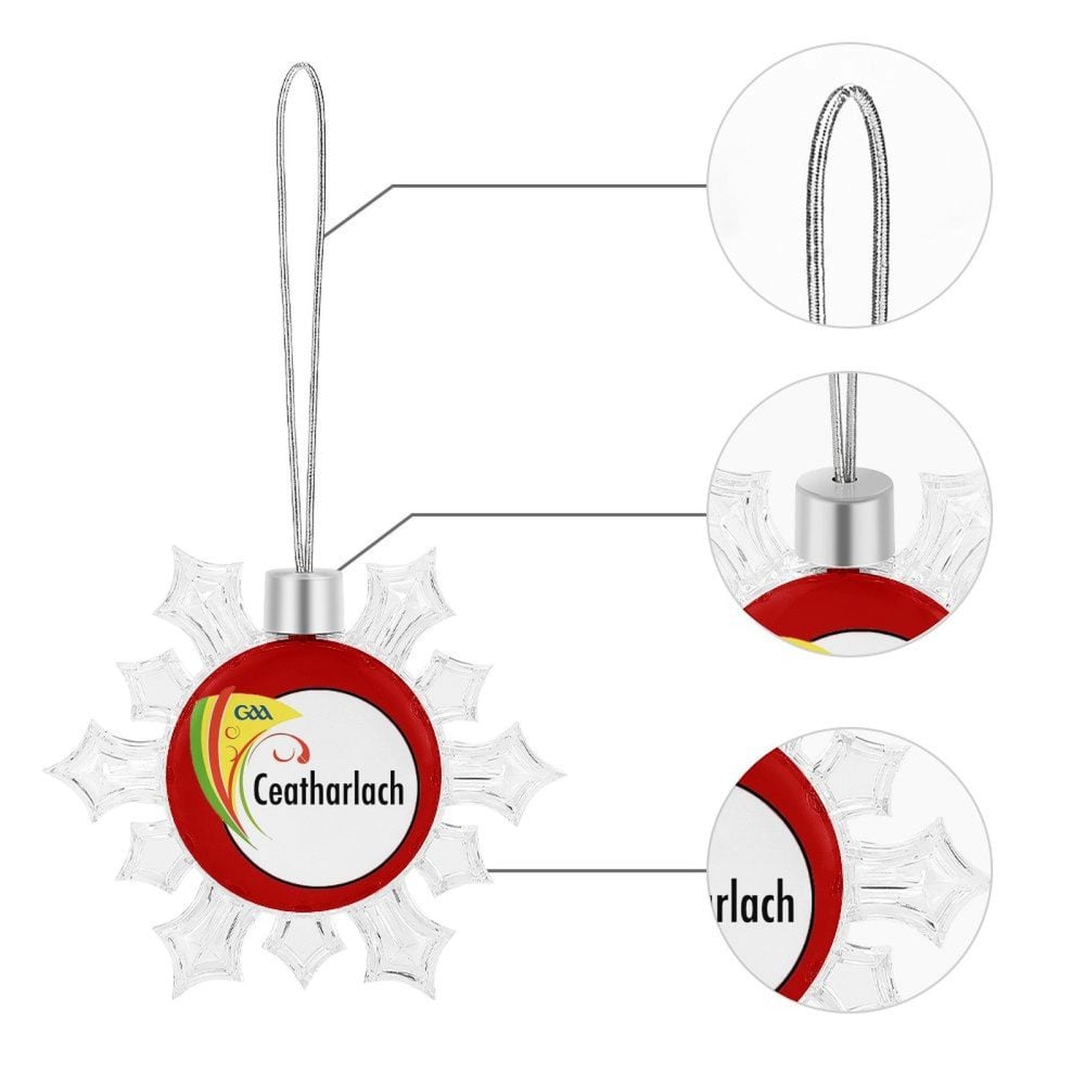 Carlow GAA Irish Christmas Snowflake Ornament