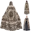 Celtic Charm Compass Vegvisir Viking Norse Balaclava & Long Hooded Cloak
