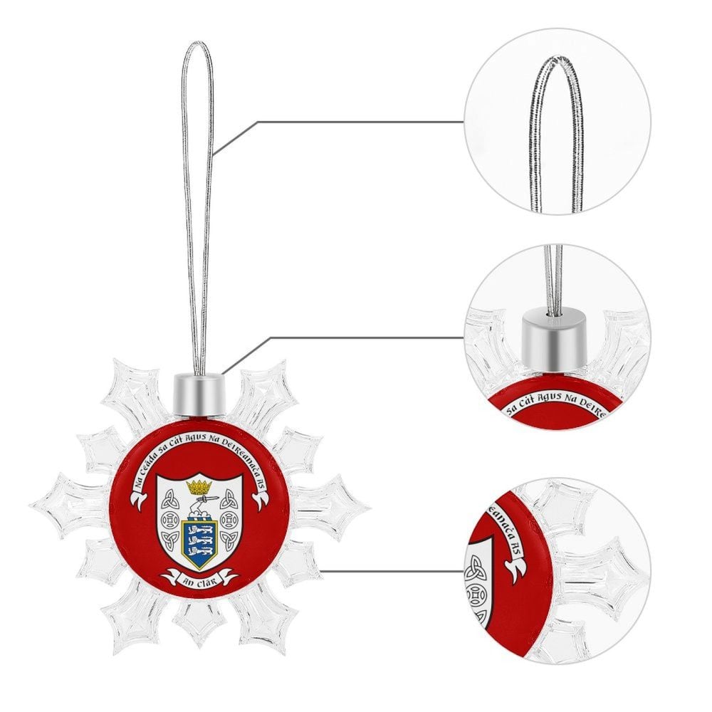 Clare GAA Irish Christmas Snowflake Ornament