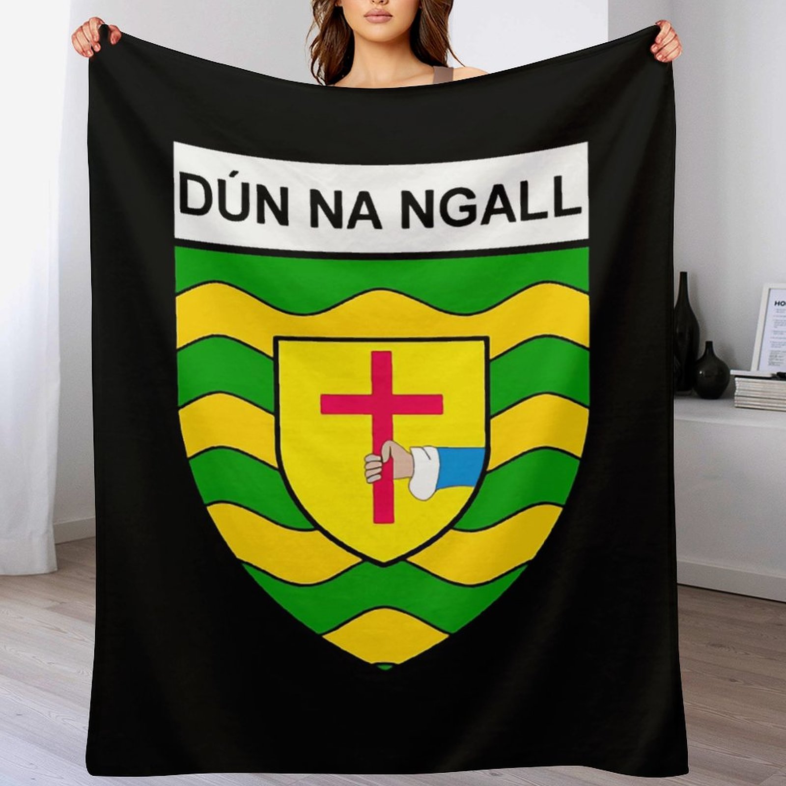 Donegal GAA Plush Blanket – 50x60" Soft County Throw (White or Black Background) Donegal GAA Plush Blanket