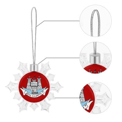Fermanagh GAA Irish Christmas Snowflake Ornament