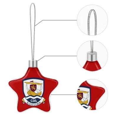 Galway GAA Star-shaped Christmas Ornament