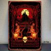 Happy Samhain Metal Sign - 2D Flat Gothic Halloween Decor