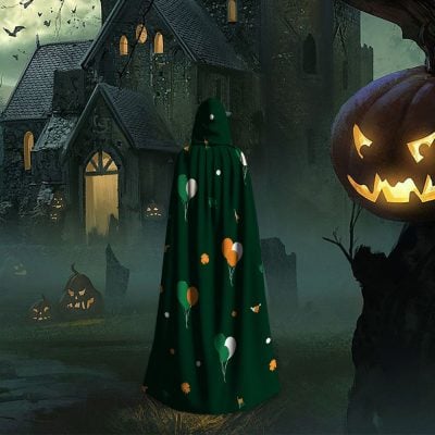Ireland Celebrates Halloween Cloak Cape – Soft Polyester