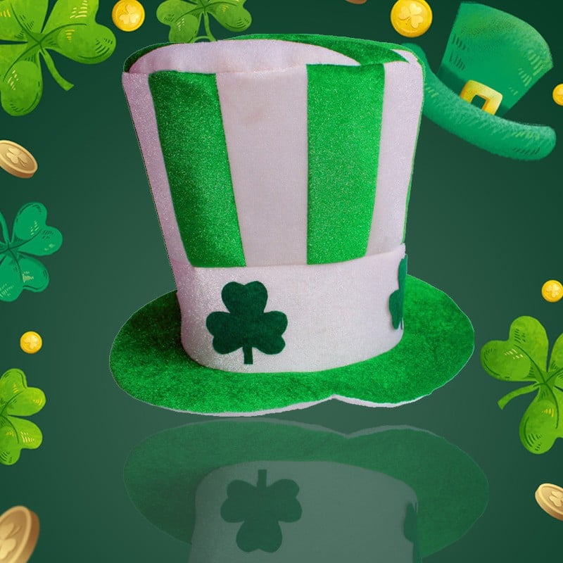 Irish Clover Velvet Top Hat – St. Patrick’s Day Party Decoration Irish Clover Velvet Top Hat – St. Patrick’s Day Party Decoration