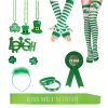 Irish St. Patrick’s Day Costume Accessories Set – Green Shamrock Badge