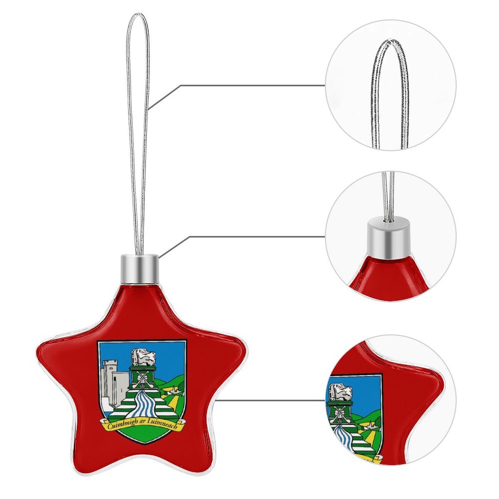 Limerick GAA Star-shaped Christmas Ornament Limerick GAA Star-shaped Christmas Ornament